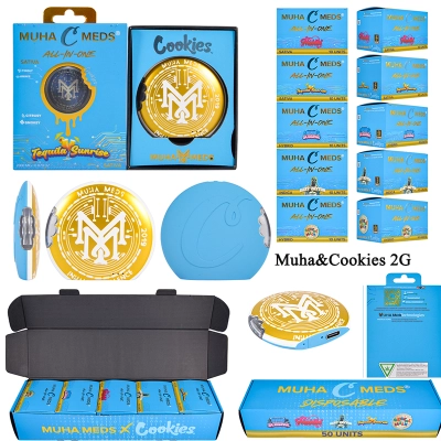 Muha x Cookies 2g Dispo vape pen muha med & cookies 2ml empty vapes wholesale 10 flavors 01