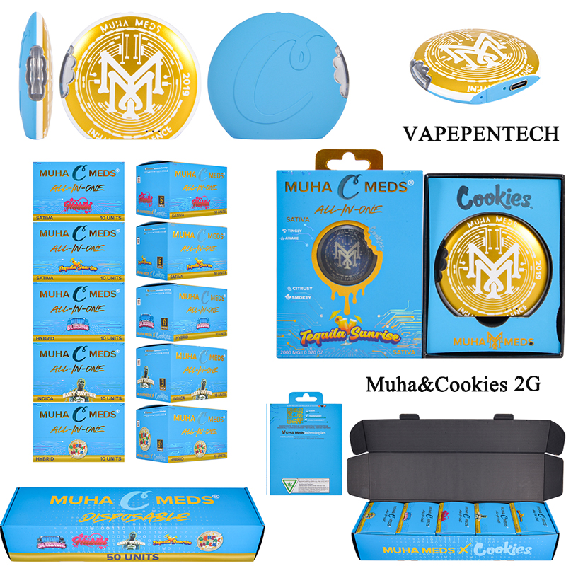 Poland Muha Med x Cookies vapes 1ml empty 1g disposable vape pen wholesale 200pcs/case