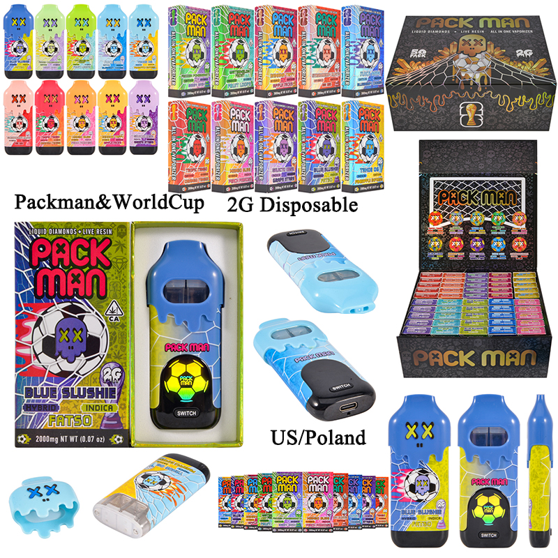Poland Packman Football Edition all in one vape switch 2g disposables | empty vapes wholesale