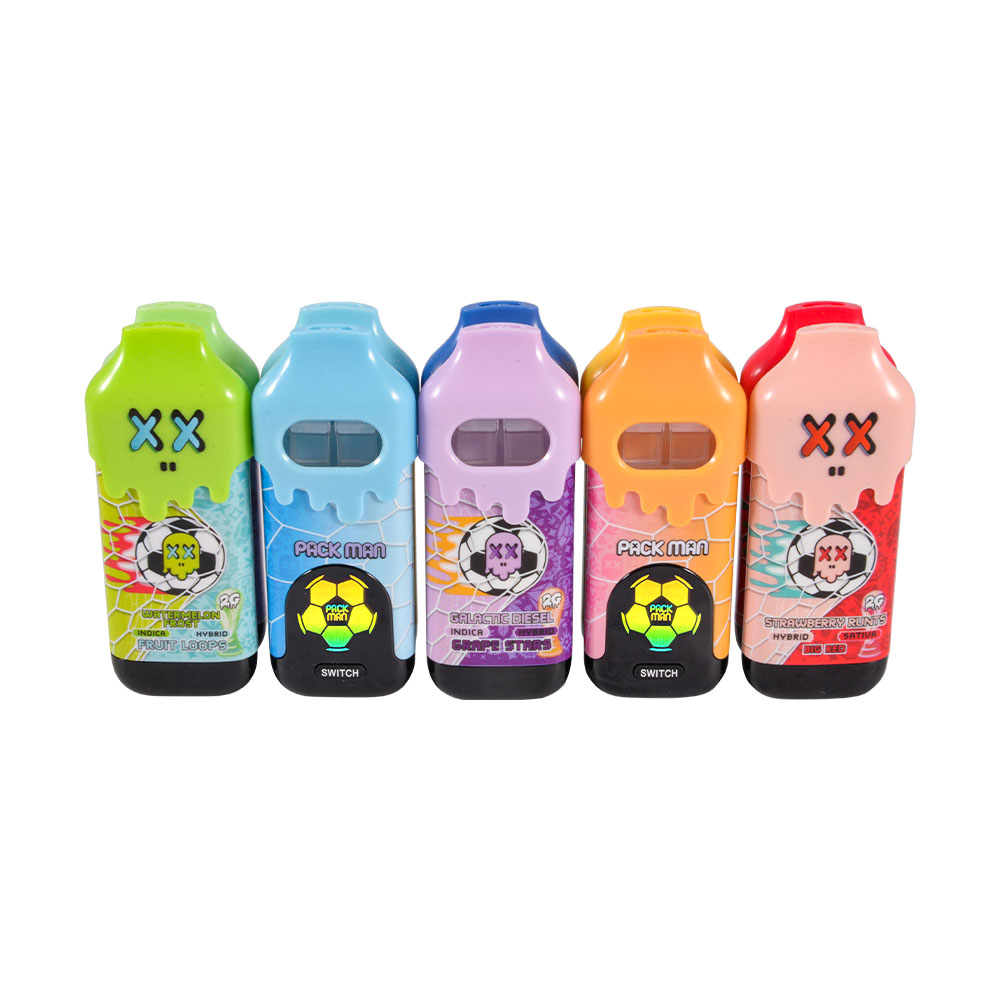 USA Packman x Worldcup 2026 disposable 2g 2ml empty vapes switch dual chambers wholesale