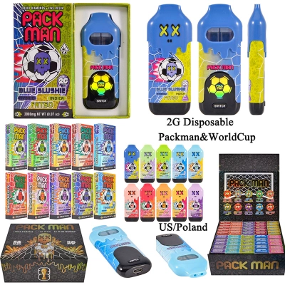 USA Packman x Worldcup 2026 disposable 2g 2ml empty vapes switch dual chambers wholesale 01