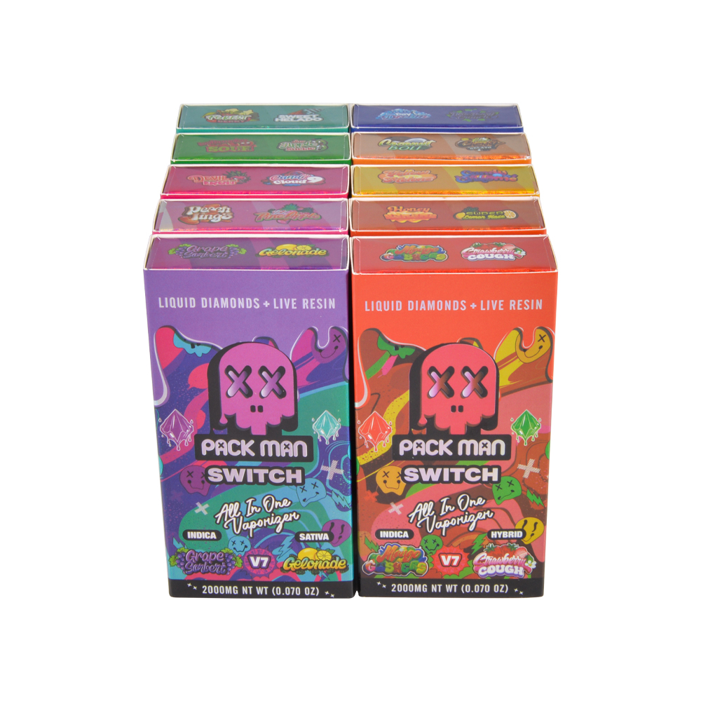 USA New Packman V7 2ml empty vapes 20 flavors disposables 2g wholesale