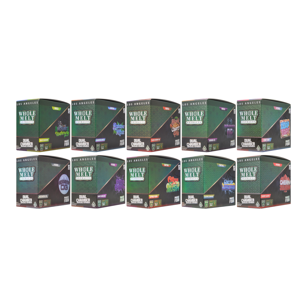 New whole melt phase 4 2g disposable whole melt v9 dual chambers empty vapes wholesale--Glow in the Dark
