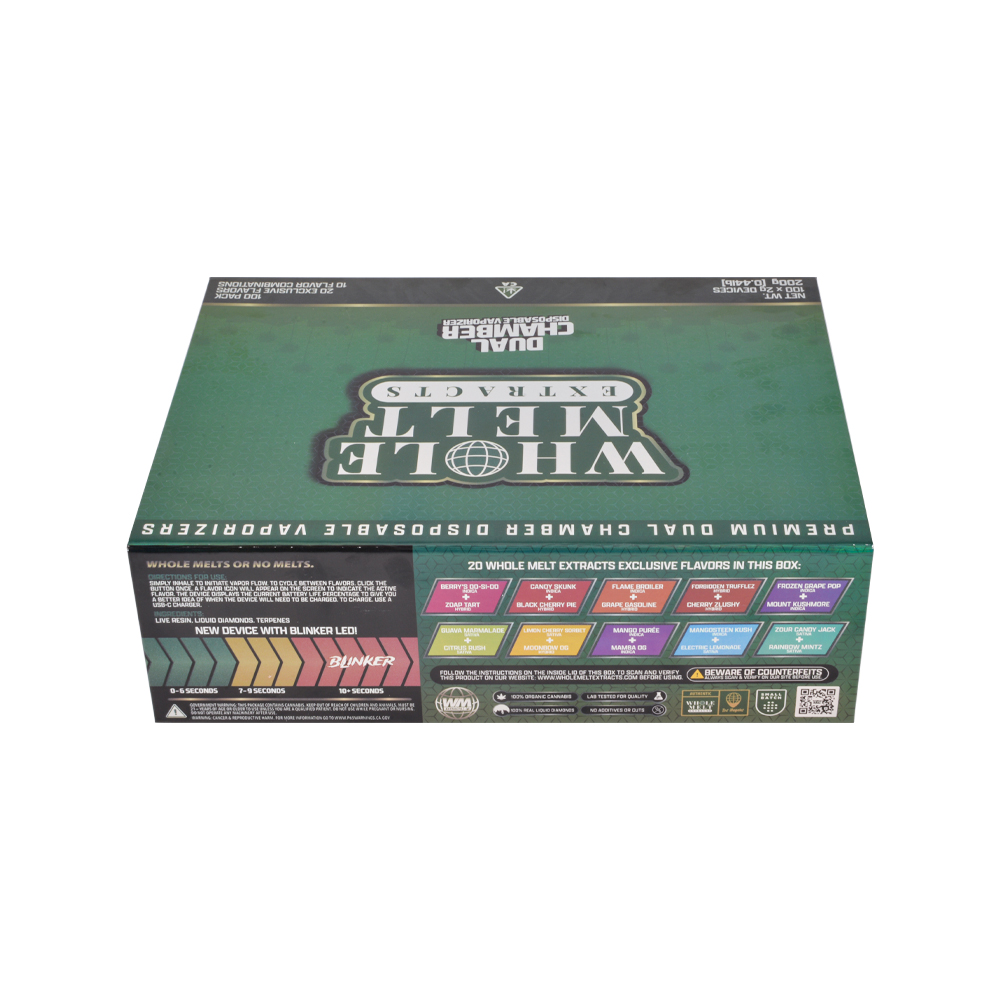 New whole melt phase 4 2g disposable whole melt v9 dual chambers empty vapes wholesale--Glow in the Dark