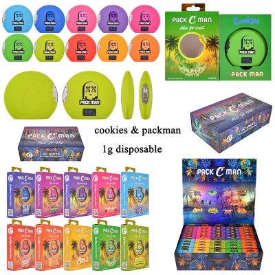 Cookies x Packman 1ml empty vapes 1g disposable wholesale 10 flavors  01