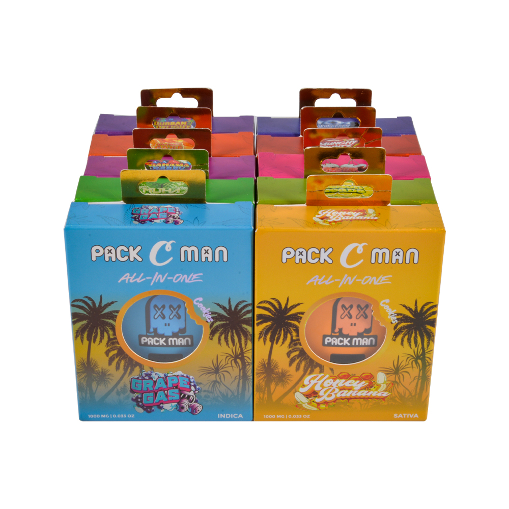 Cookies x Packman 1ml empty vapes 1g disposable wholesale 10 flavors 