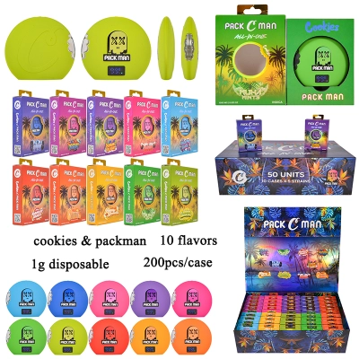 Czech Packman x cookies 1ml empty vapes circle edition 1g disposable 10 flavors 200/case 01