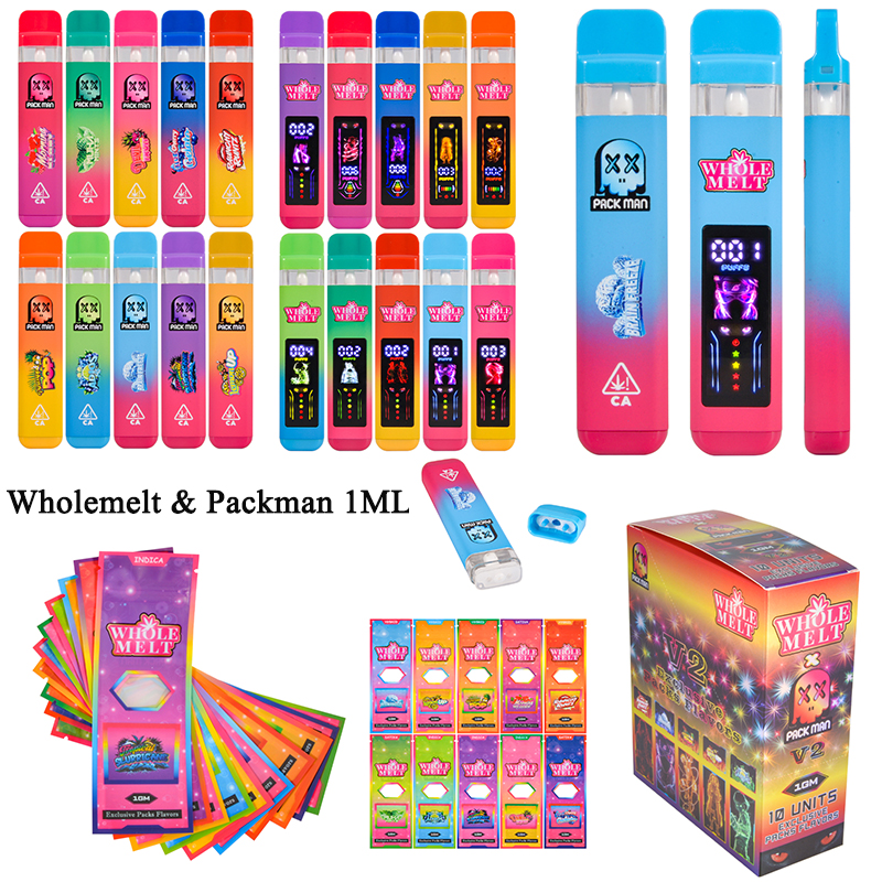 Poland Whole Melt & packman 1ml empty vapes 10 flavors 200pcs/case