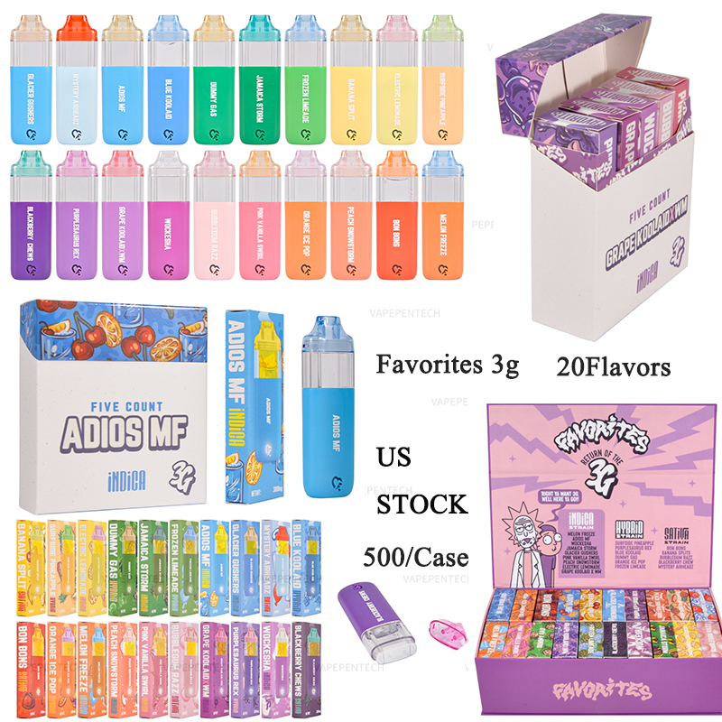 USA stock | 3G Favorites Disposable| Favorites 3gram disposables 20 flavors 500/case wholesale