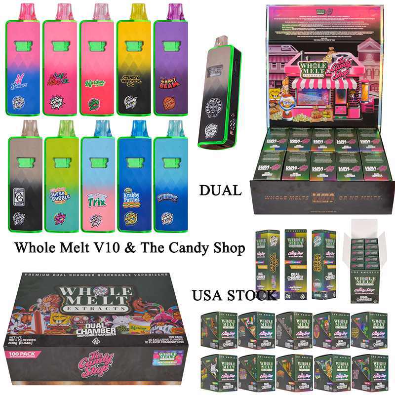 USA Whole Melt x The Candy Shop 2G Disposables dual chamber | empty vapes wholesale