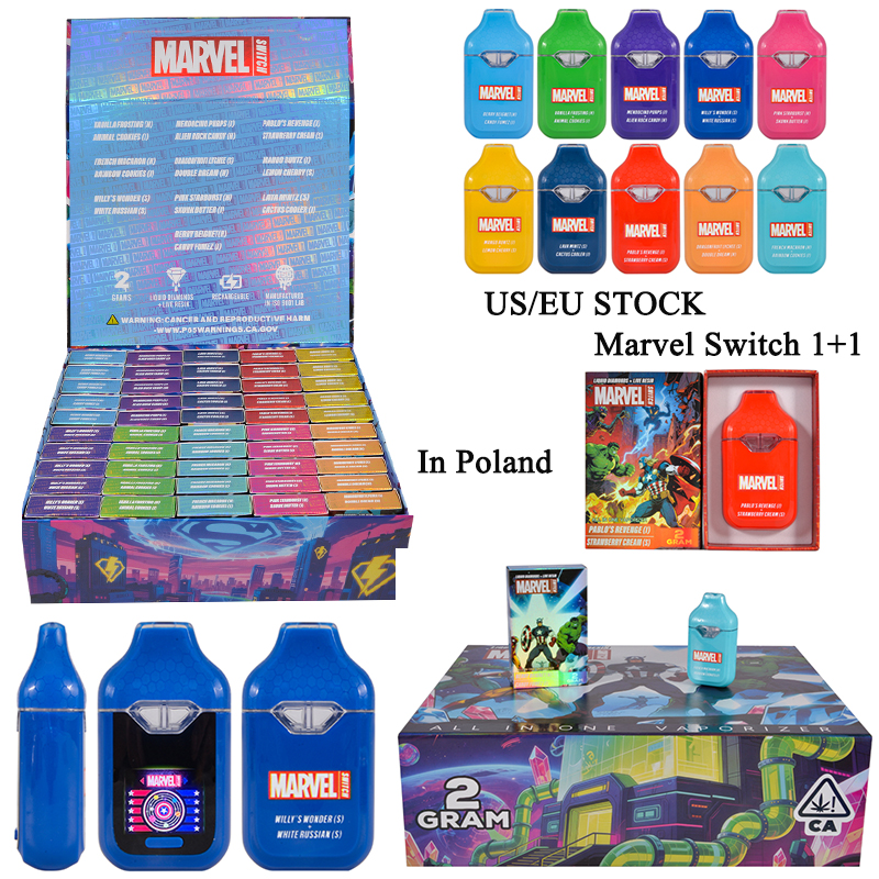 USA STOCK Marvel Switch 2g Disposables 2ml empty vapes wholesale 500/case 