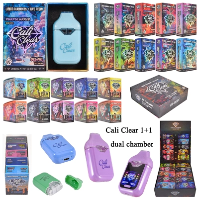USA Cali Clear 2g switch disposable 20 flavors totally dual chamber 2mkl vapes 500/case 01