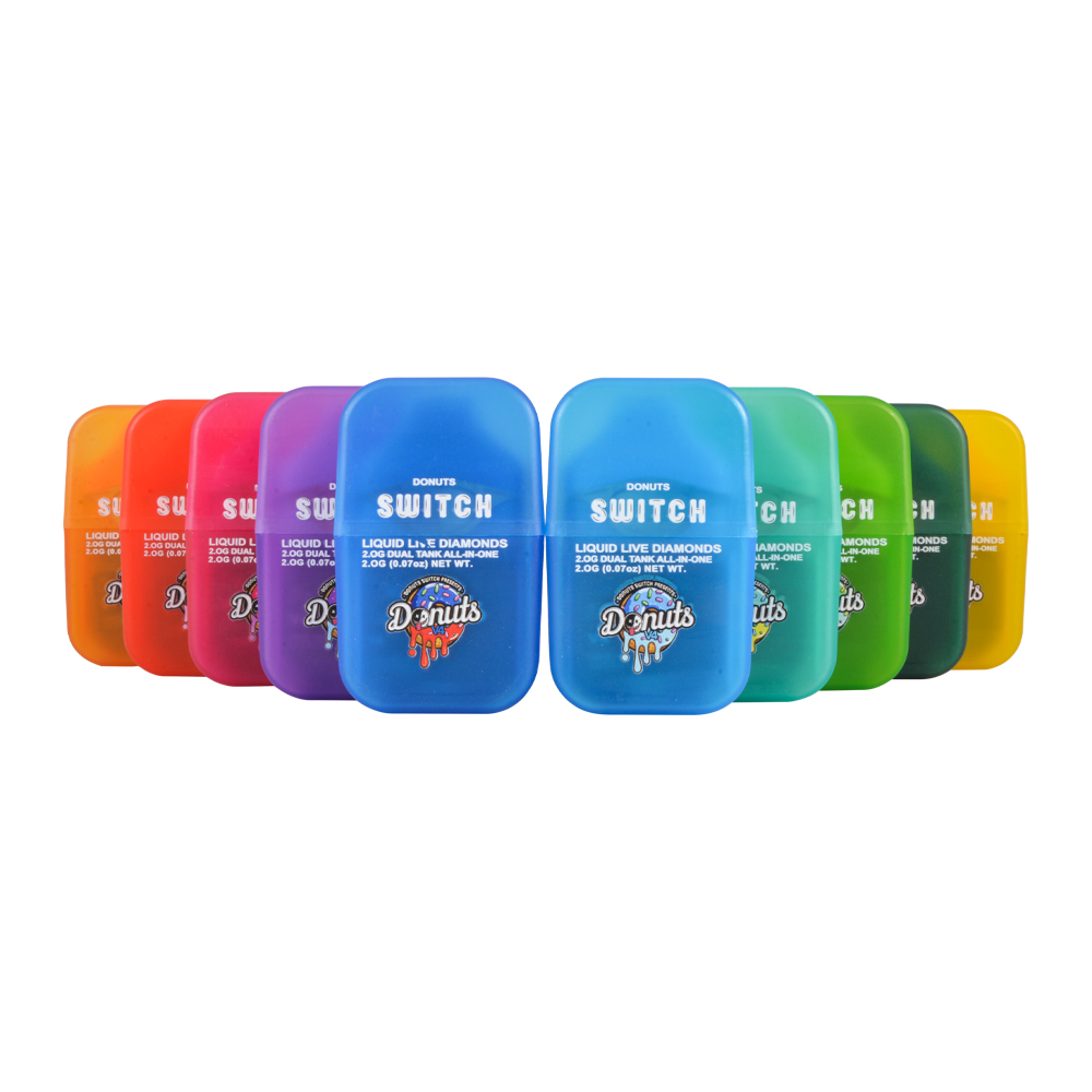 USA Donuts Switch v4 Disposables 2g dual chambers empty vapes wholesale 500/case 20 flavors