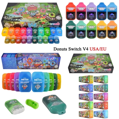 USA Donuts Switch v4 Disposables 2g dual chambers empty vapes wholesale 500/case 20 flavors 01