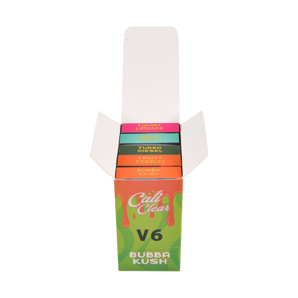 USA Cali Clear V6 s1 2g Disposable 2ml Empty vapes 30 flavors 500pcs/case wholesale