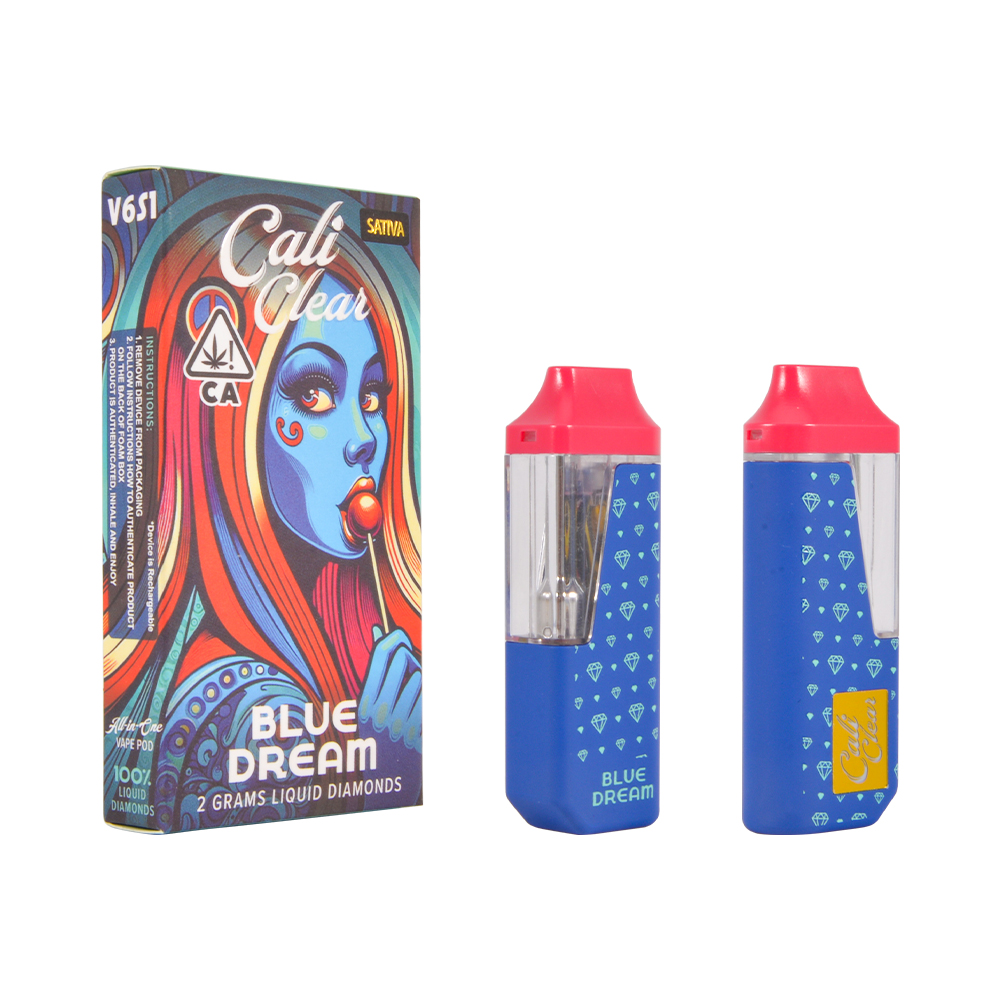 USA Cali Clear V6 s1 2g Disposable 2ml Empty vapes 30 flavors 500pcs/case wholesale
