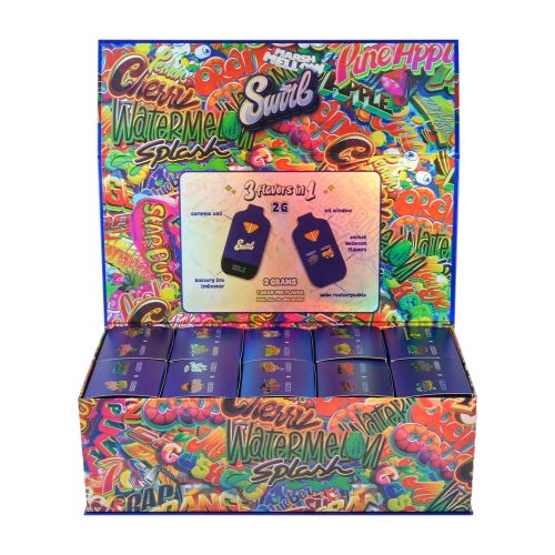 🌪️ Swirl 2g Dual Chambers Disposable Vapes: Double the Flavor, Double the Fun! 🍓🍬