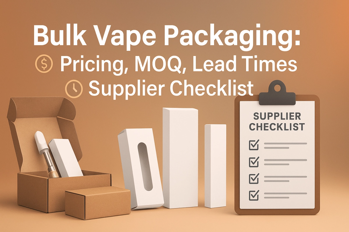 Bulk Vape Packaging: Pricing, MOQ, Lead Times & Supplier Checklist