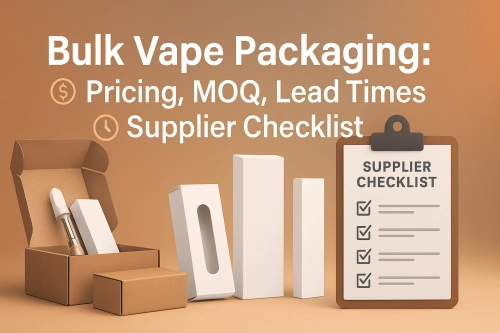 Bulk Vape Packaging: Pricing, MOQ, Lead Times & Supplier Checklist
