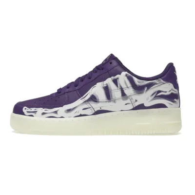 shop cool kicks | GET Air Force 1 Low '07 QS Purple Skeleton Halloween,  BQ7541-100 01