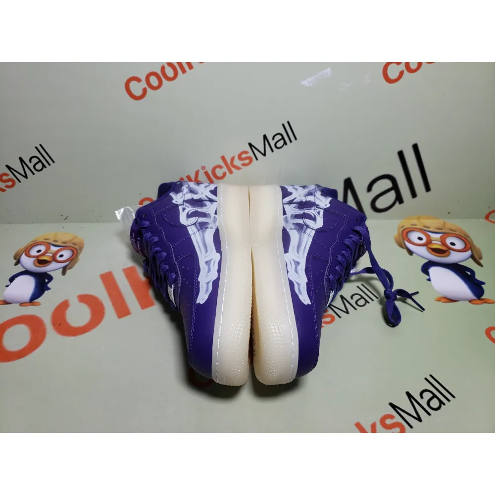 shop cool kicks | GET Air Force 1 Low '07 QS Purple Skeleton Halloween,  BQ7541-100
