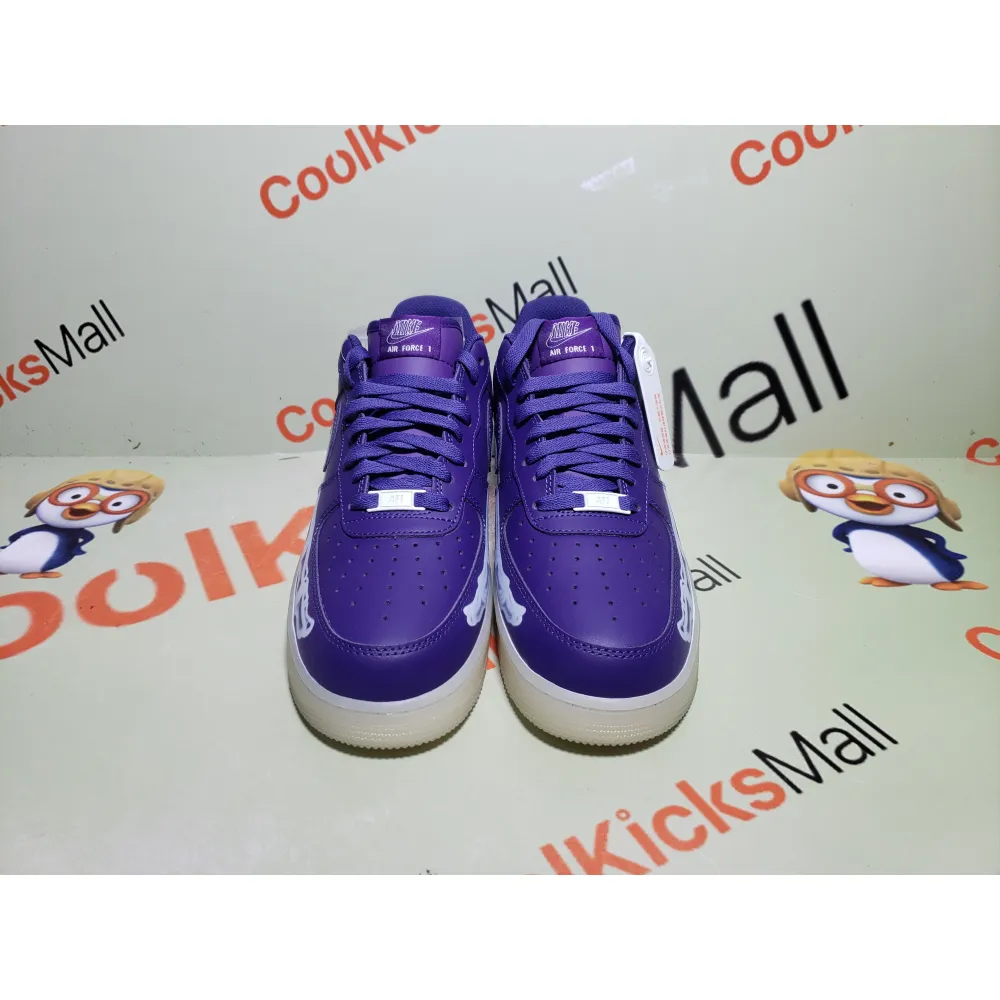 shop cool kicks | GET Air Force 1 Low '07 QS Purple Skeleton Halloween,  BQ7541-100