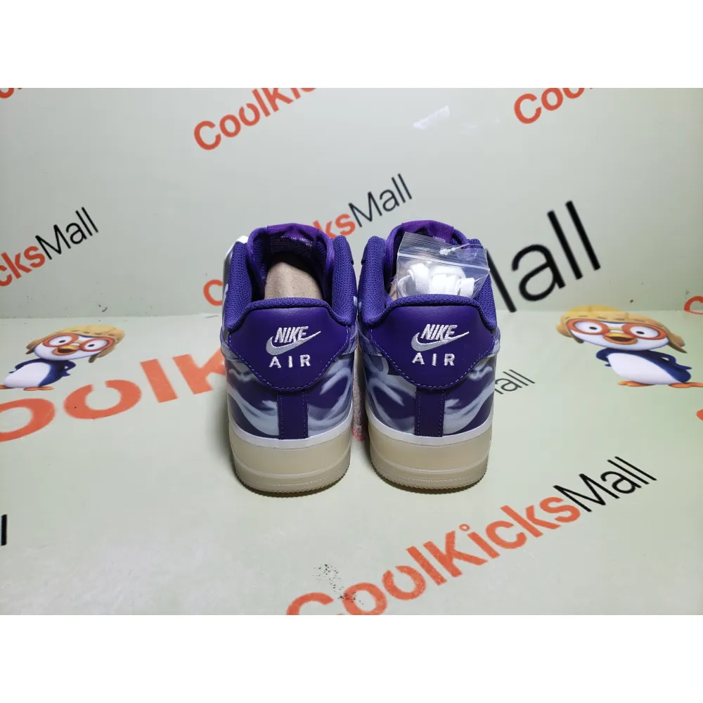shop cool kicks | GET Air Force 1 Low '07 QS Purple Skeleton Halloween,  BQ7541-100