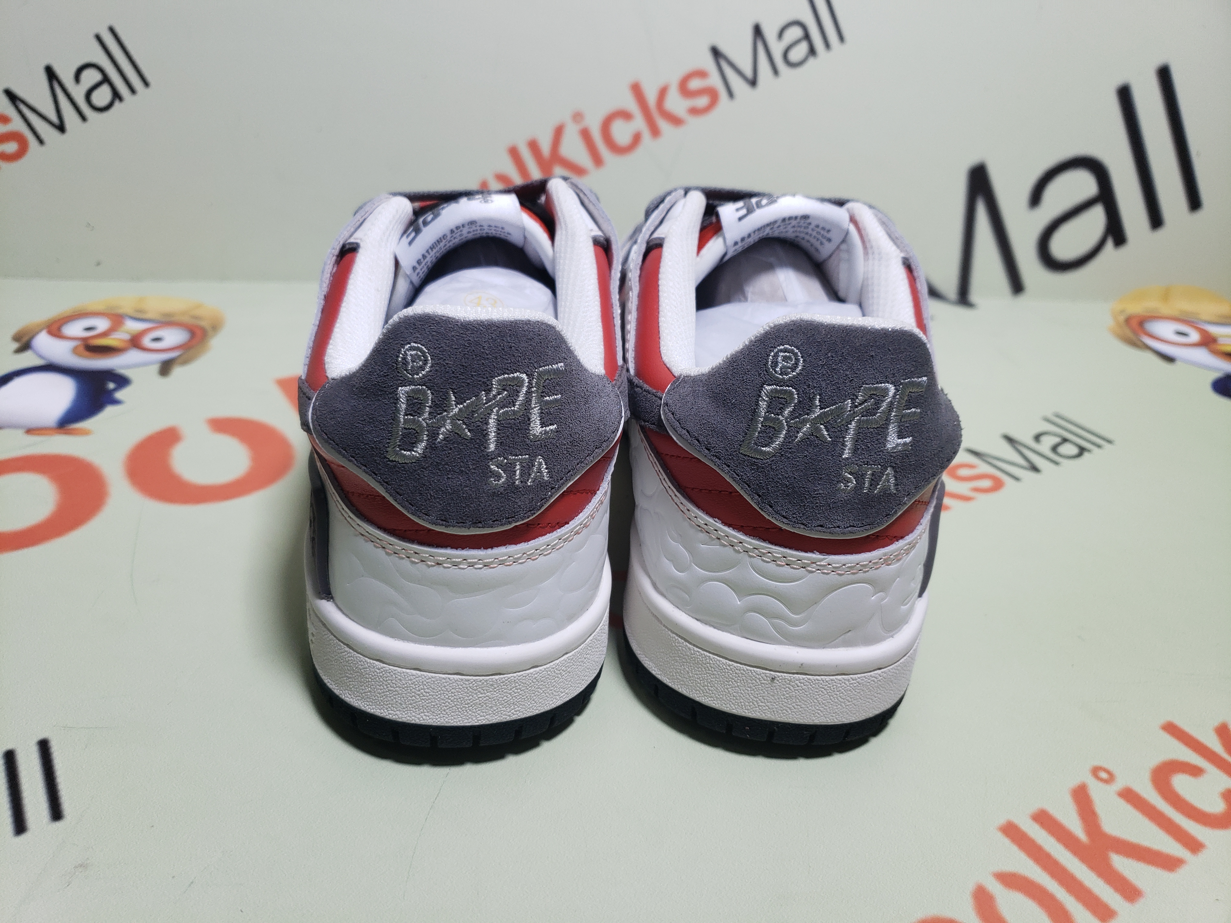 Replica A Bathing Ape Bape SK8 Sta White Red, 1G70-109-0020  