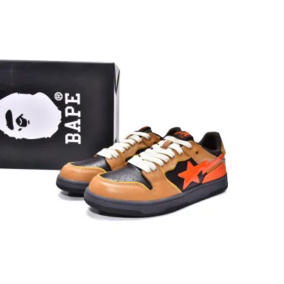 Shop Cool Kicks | PKGoden A Bathing Ape Bape Sta Brown Orange , 1G70-109-0016 01