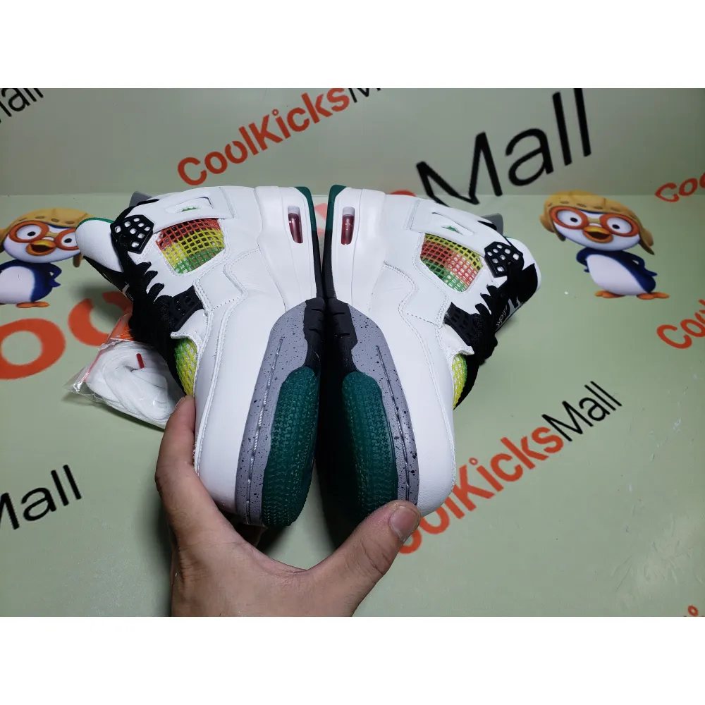 PKGoden Air Jordan 4 Retro Lucid Green Rasta (W),AQ9129-100