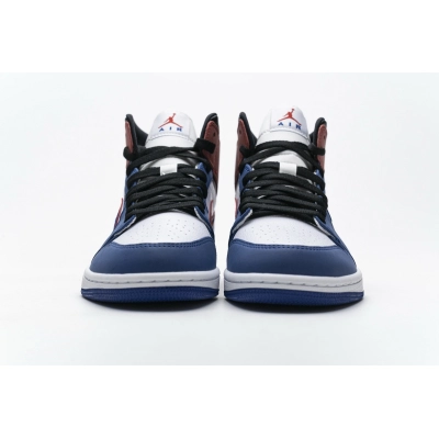 Coolkicks PKGoden Air Jordan 1 Mid Multi-Color Swoosh,852542-146 02
