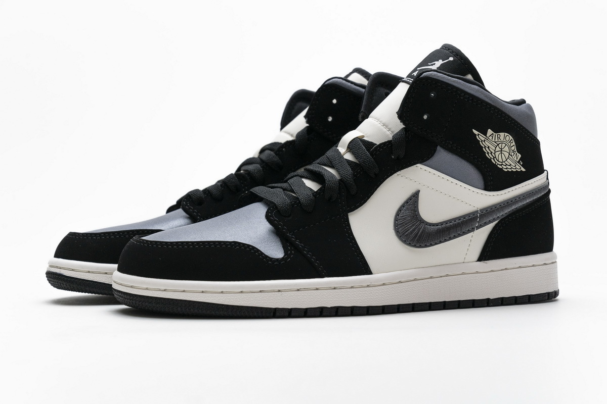 PK GOD Air Jordan 1 Mid Satin Grey Toe