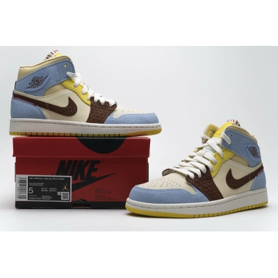PKGoden Air Jordan 1 Mid SE Fearless Maison Chateau Rouge 02