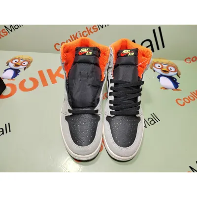 Coolkicks PKGoden Air Jordan 1 Retro High Neutral Grey Hyper Crimson,555088-018 02