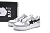 shop cool kicks | PKGoden A Bathing Ape Bape Sta Low Grey Black, 1G70-109-0004