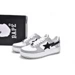 shop cool kicks | PKGoden A Bathing Ape Bape Sta Low Grey Black, 1G70-109-0004