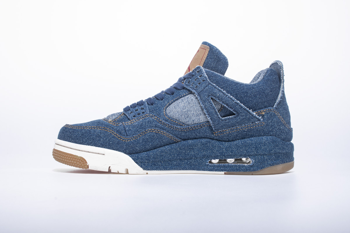  GET Air Jordan 4 Retro Levi's Denim (Tag with Levi's Logo)