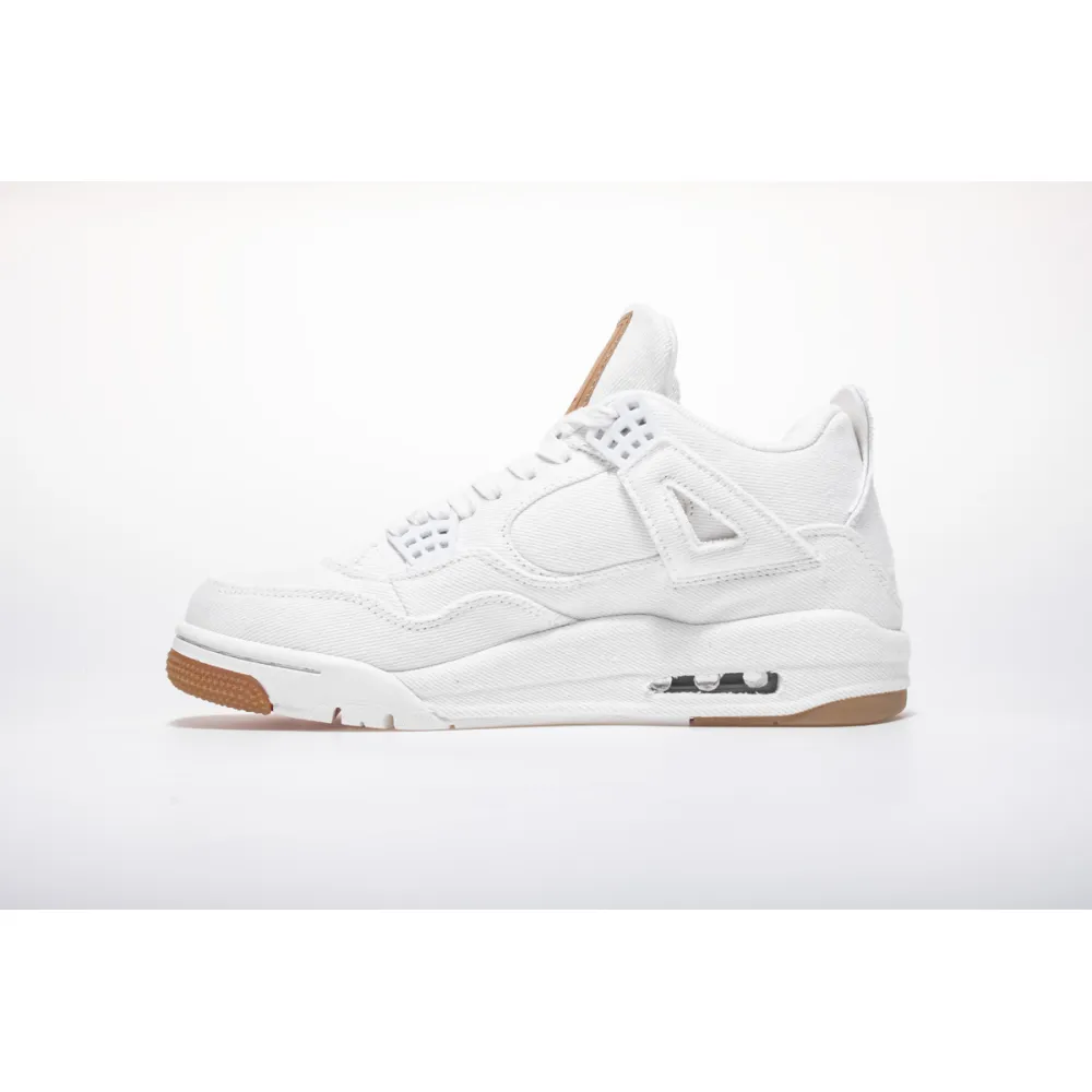 GET Air Jordan 4 Retro Levi's White (Levi's Tag)