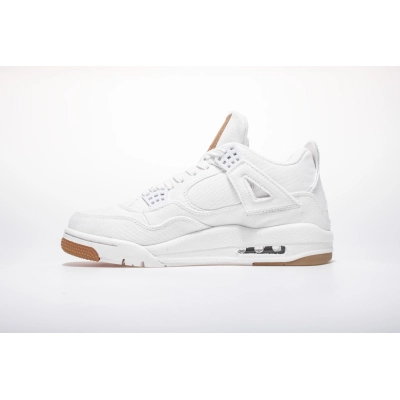 GET Air Jordan 4 Retro Levi's White (Levi's Tag) 01