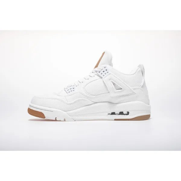 GET Air Jordan 4 Retro Levi's White (Levi's Tag)