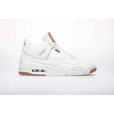 GET Air Jordan 4 Retro Levi's White (Levi's Tag) 02
