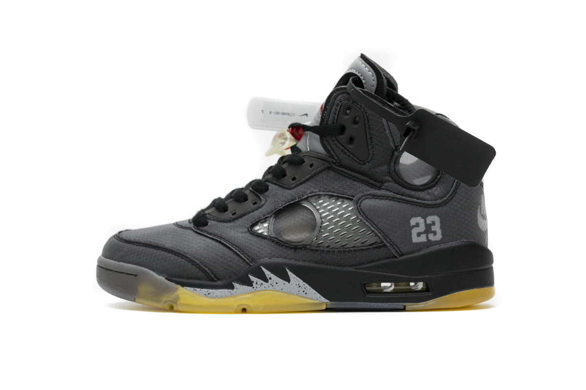  GET Air Jordan 5 Retro Off-White Black