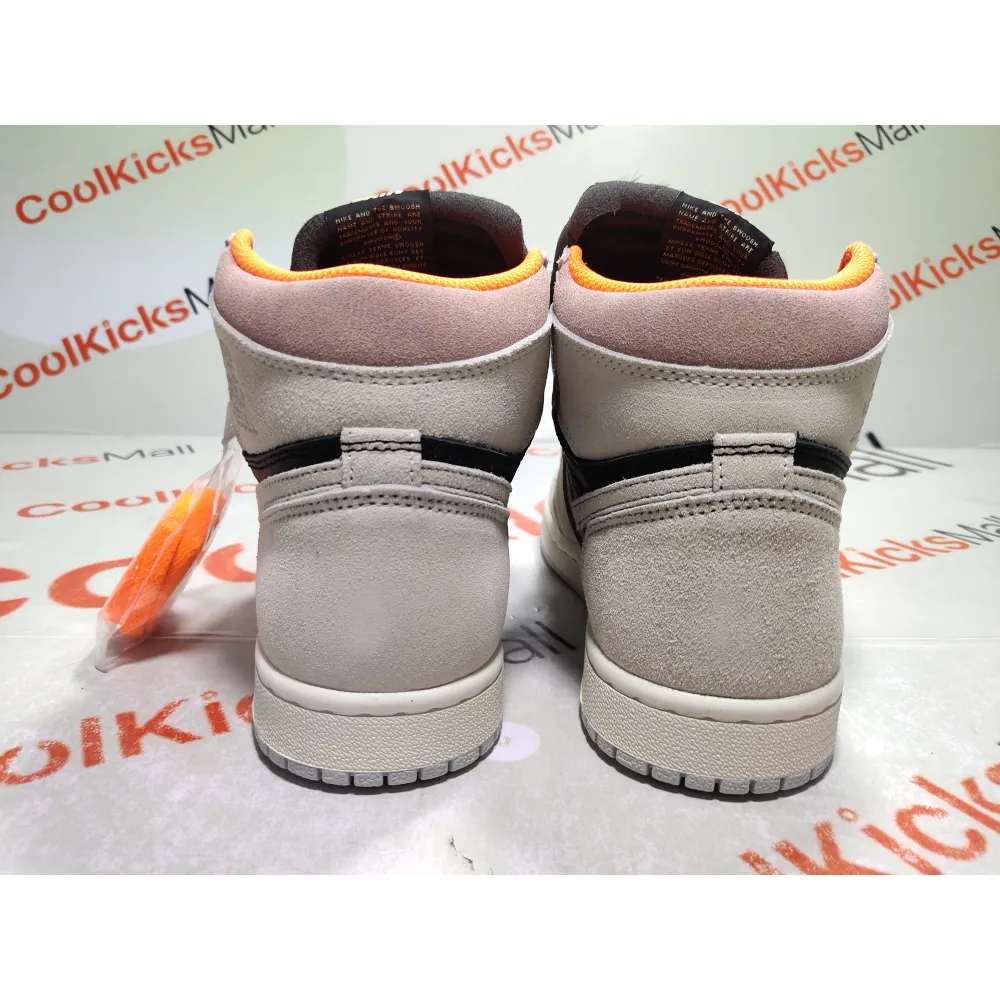 Coolkicks GET Air Jordan 1 Retro High Neutral Grey Hyper Crimson,555088-018