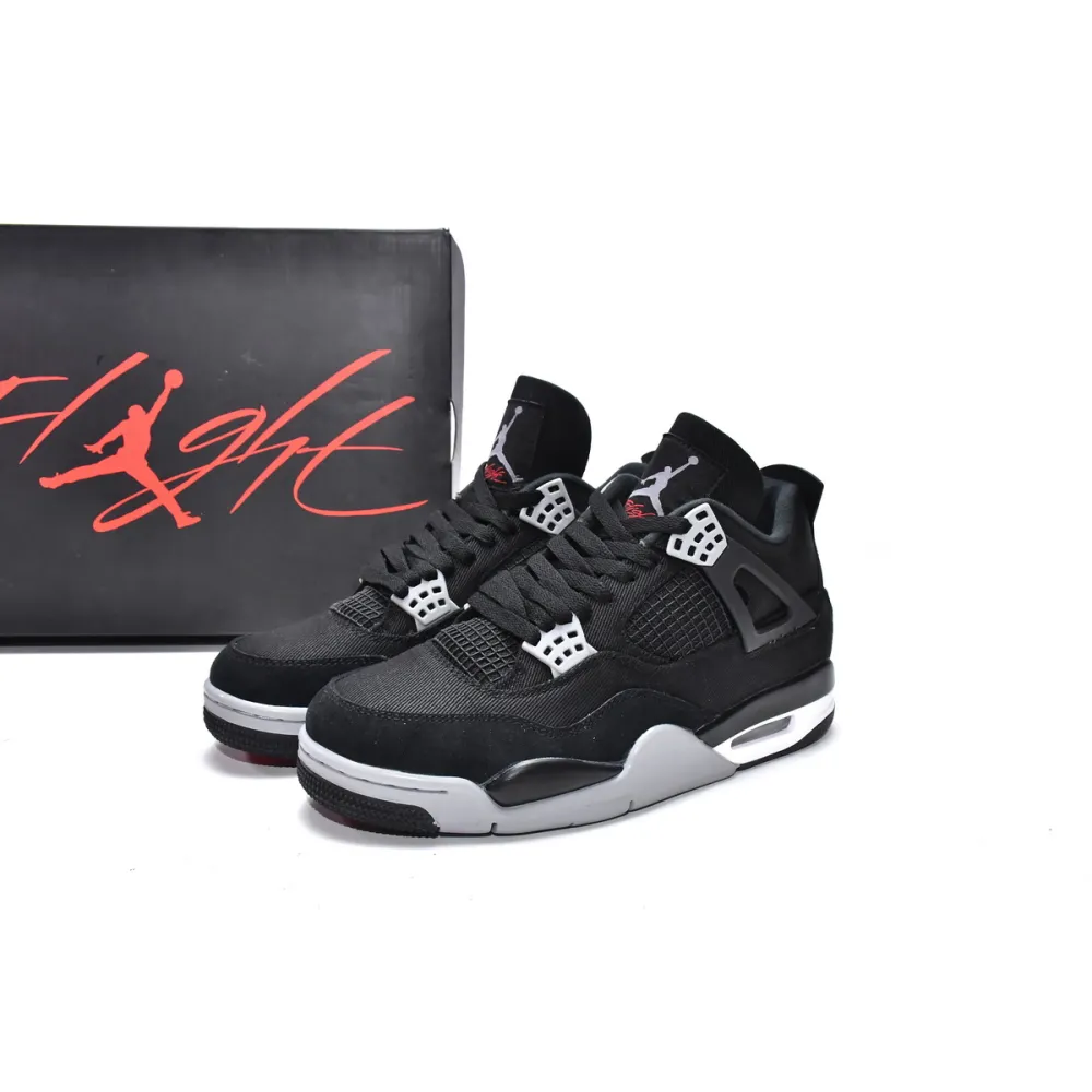 PKGoden Air Jordan 4 Retro Black Canvas,DH7138-006