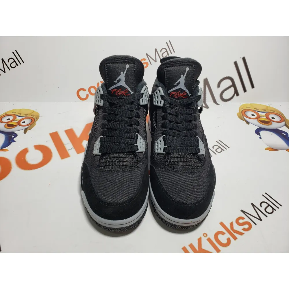 PKGoden Air Jordan 4 Retro Black Canvas,DH7138-006