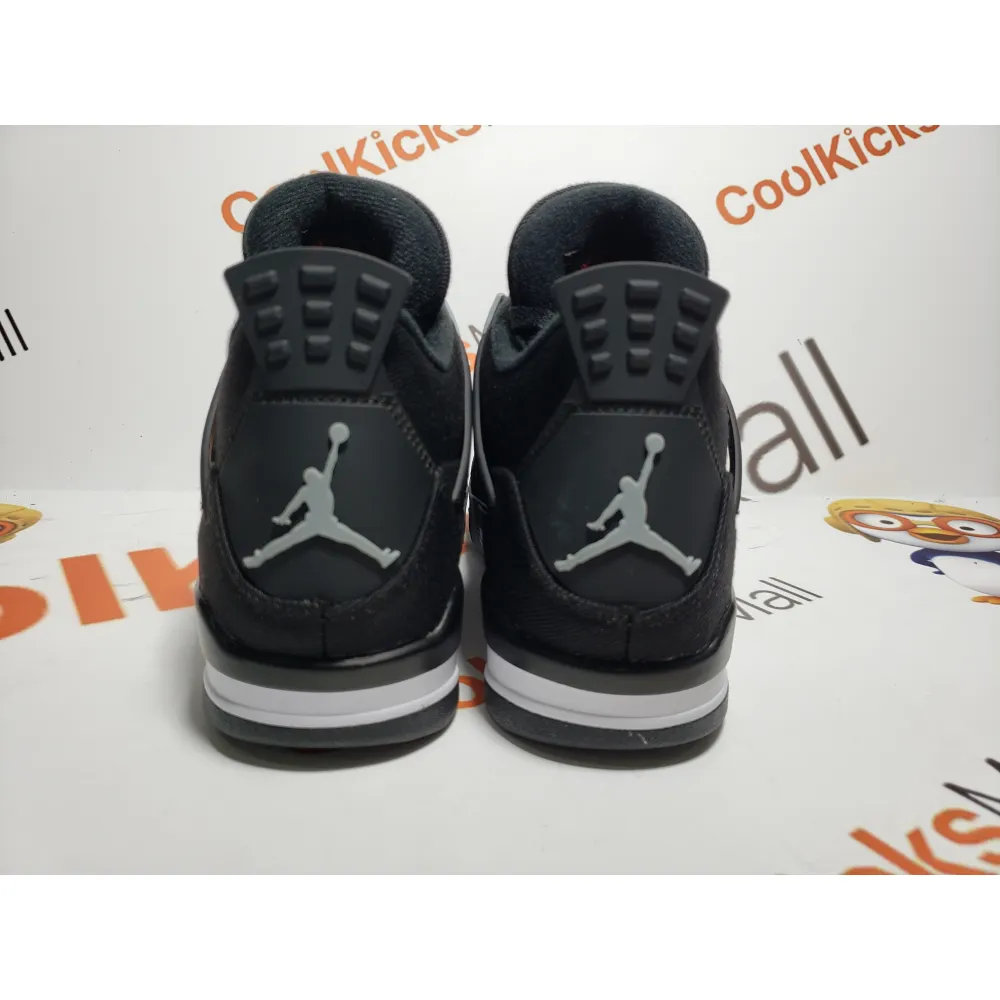 PKGoden Air Jordan 4 Retro Black Canvas,DH7138-006