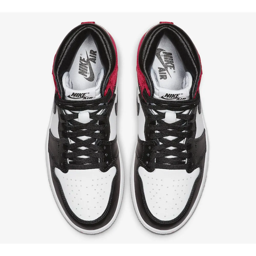GET Air Jordan 1 Retro High Satin Black Toe (W)