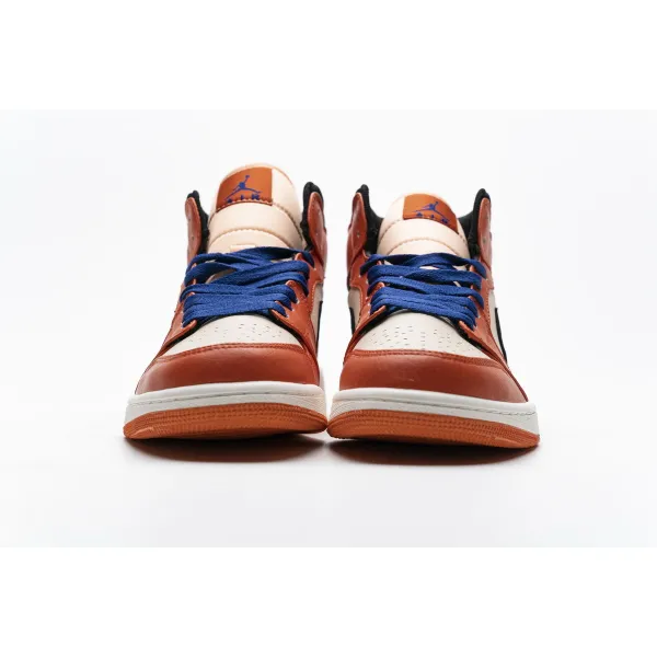 GET Air Jordan 1 Mid Team Orange Black