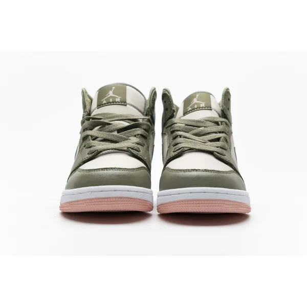 GET Air Jordan 1 Mid Trooper Bleached Coral (GS)