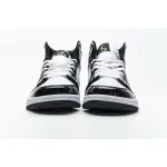 GET Air Jordan 1 Mid Patent Black White Gold